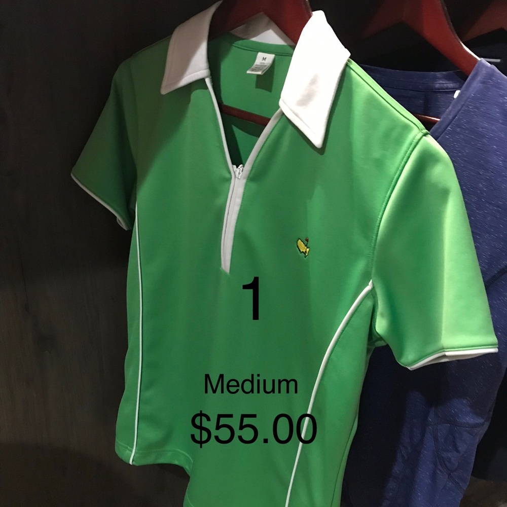 Masters Green Polo Shirt with White Trim